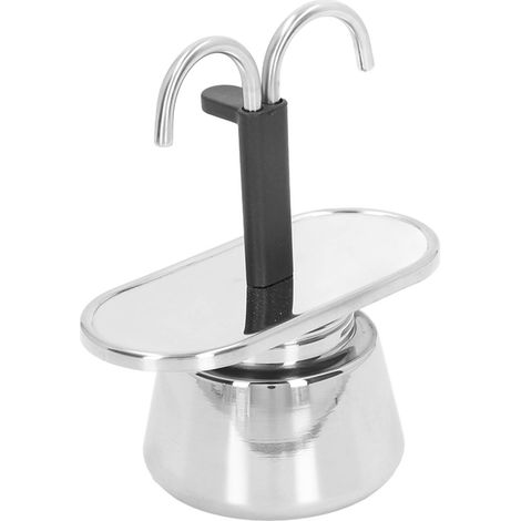 Mokkakanne 100 ml, Doppelrohr, Edelstahl, langlebig, lebensmittelecht, hitzebeständig, rutschfest, verdicktes Sieb, vielseitig einsetzbar (1/5)