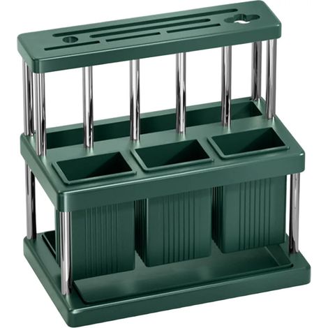 Étagère de rangement, organiseur d'ustensiles de cuisine, plusieurs compartiments, baguettes et cuillères amovibles, étagère de comptoir de cuisine (1/5)