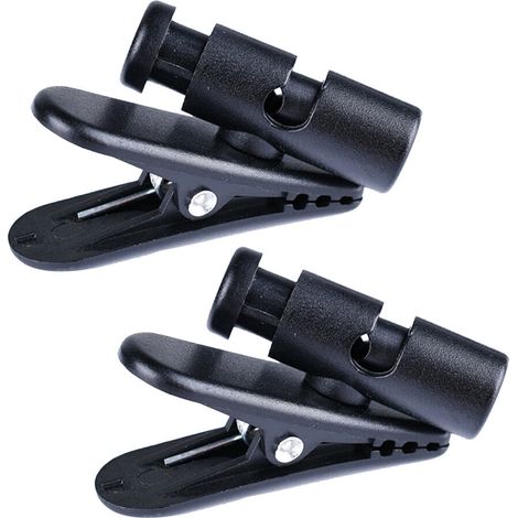 Clip Pour Câble D'Écouteurs - Rotation À 360° - Fixation Sur Vêtements - ABS Noir - Lot De 4 (1/5)