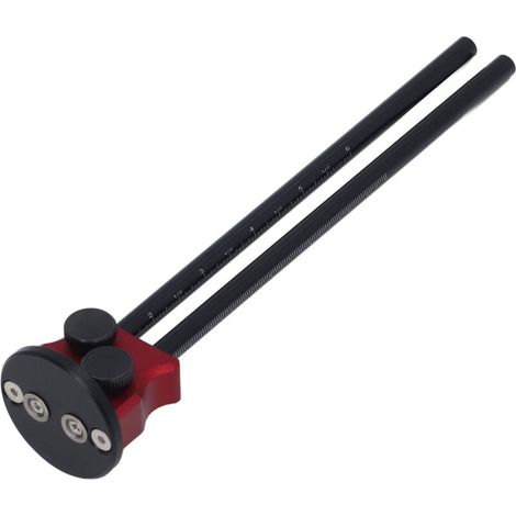 Calibrador de marcado de madera métrico de aleación de aluminio de doble cabezal para uso en seco (1/5)