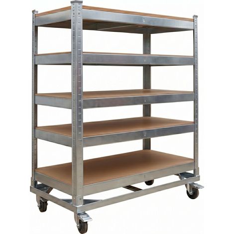5-Tier Mobile Shelving Trolley - Locking Castors (1/5)