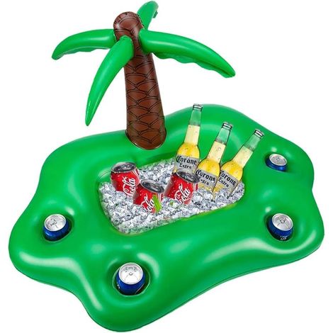 Poolboje, schwimmende Poolbar, aufblasbare Poolbar, aufblasbarer Getränkehalter, aufblasbare Palme (1/5)