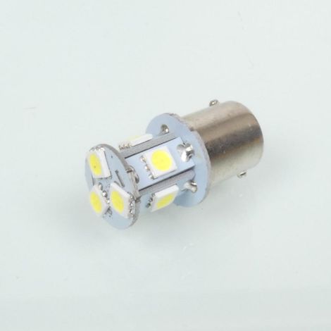 Ampoule LED 12V blanche culot BA15S 150 lumens RMS pour moto (1/3)
