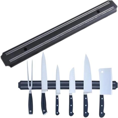 Porte-Couteaux Magnétique 33 cm – Support Mural Aimanté en Métal pour Couteaux et Ustensiles, Rangement Gain de Place pour Cuisine ou Garage (1/4)