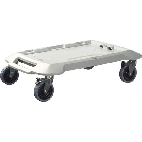 1 - Plateau à roulettes - Système L-BOXX - Emboîtement par clic - Transport sécurisé d&39outillage - 4 galets dont 2 verrouillables - Atelier et chantier - Noir - 64,6x49,2x18,4cm