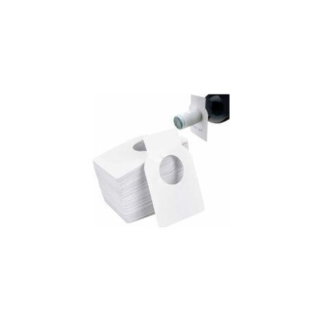 (500 Pieces White) Etiquettes réutilisables pour bouteilles de vin Etiquettes cadeaux en polyéthylène vierges Etiquettes pour bouteilles de vin et caves en plastique blanc (1/5)