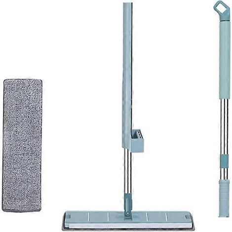 Balai à franges en microfibre, fait main, auto-amovible et créatif, avec tampon rotatif à 360° pour le nettoyage des sols et le dépoussiérage des parquets.