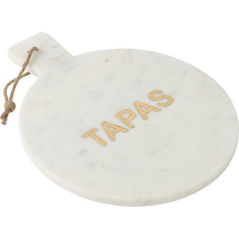 Planche de Présentation en Marbre Tapas "Marci" 38cm Blanc