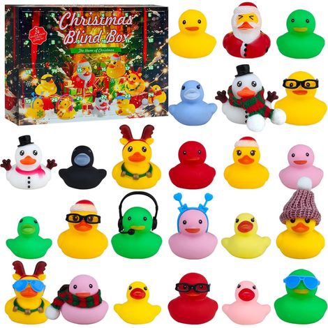 Adventskalender 2026 für Kinder – Adventskalender 2024 – Gummienten-Muster – Gummi-Countdown (1/4)