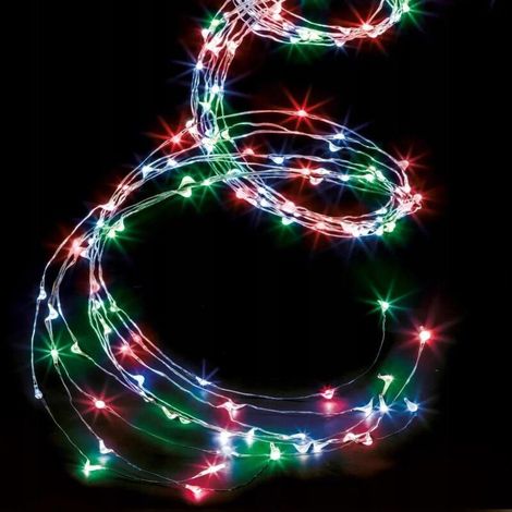 Cascade lumineuse copper 600 LED 3 m extérieur multicolore - Feeric lights & christmas