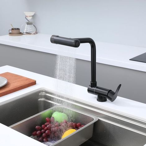 Robinet de cuisine pliable noir (1/5)