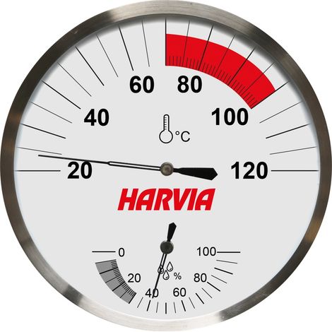 Harvia Thermo-Hygrometer Basic Ø 130 mm Saunathermometer Saunahygrometer