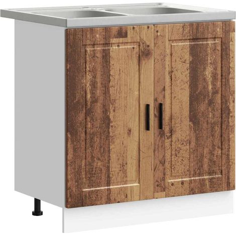 Sink Base Cabinet Porto Brown 80 x 46 x 81.5 cm Engineered wood vidaXL