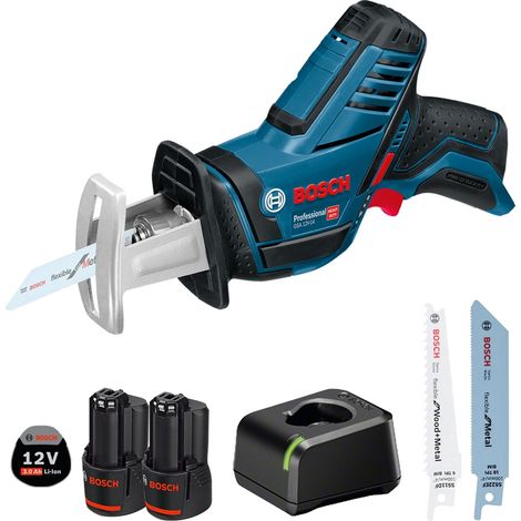 Bosch Akku-Säbelsäge GSA 12V-14 / 2x 3,0 Ah Akku + Ladegerät