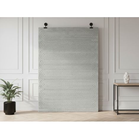 BOBOCHIC - Tapis poils courts IAGO motif graphique 200x290 Bleu (1/5)