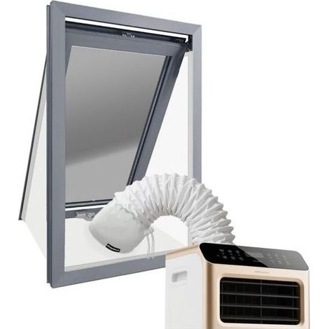 Fensterdichtung für Klimaanlagen, tragbares Universal-Fensterdichtungsset, 190 cm, mit Reißverschluss und Klebeverschlüssen (1/5)