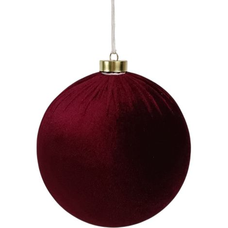Palla per albero di Natale 15 cm Velluto Bordeaux grande Decorazione casa Effetto Velluto bordo' addobbo Albero Elegante Addobbi Natalizi per Casa, Ufficio e Locali (1/4)