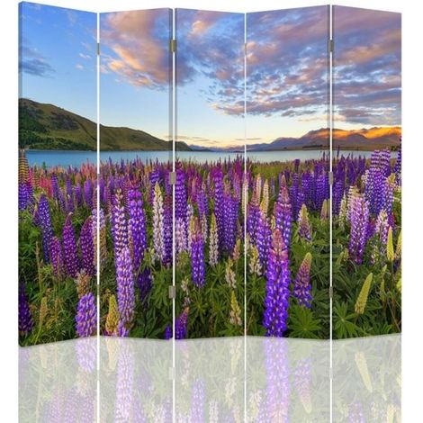 Paravento bilaterale, Campo di lavanda senza bordi - 180x170 (1/5)