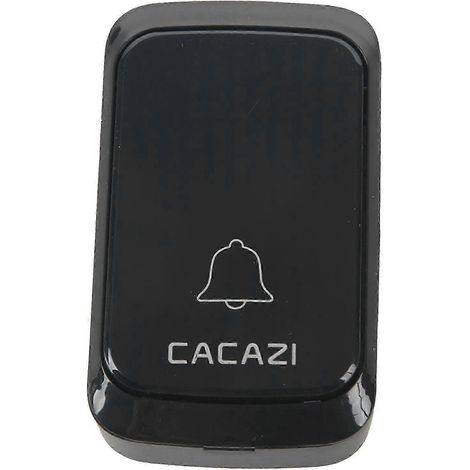 Sonnette sans fil étanche Cacazi, alimentée par batterie CC, portée de 300 mètres, télécommande avec flash LED, sonnette sans fil pour maison connectée (kns) (1/5)