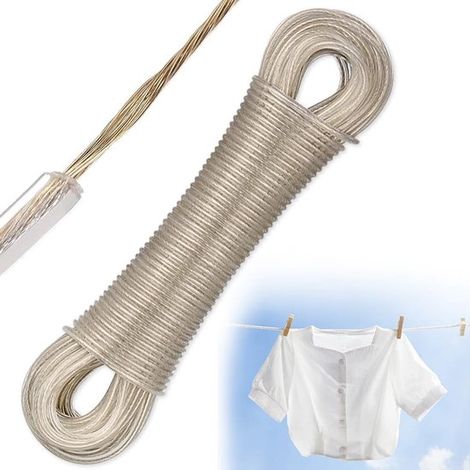 Stendibiancheria da 50 metri - super resistente - ideale per la casa e il giardino. (1/5)