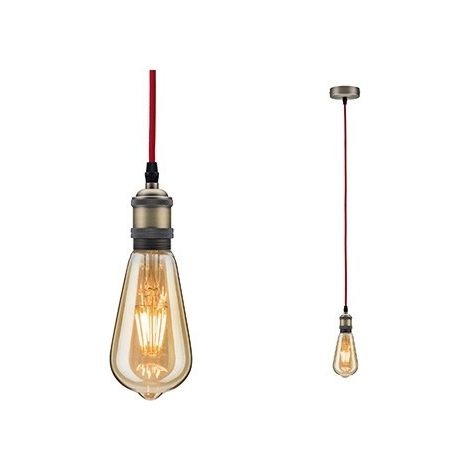 Suspension Eldar - E27 - 20W - Rouge/bruni - Dimmable - Sans ampoule (1/5)