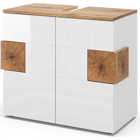 Meuble sous vasque simple Eden, Blanc, 73.1 x 64 cm, Vicco