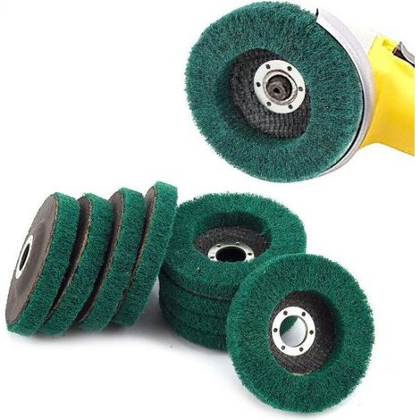 10PZ Disco abrasivo 115mm non tessuto in fibra di nylon per lucidatura 07358