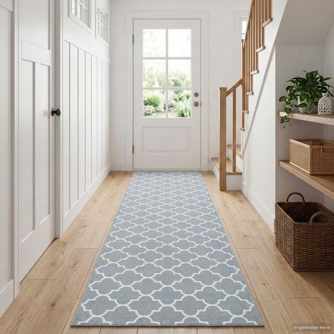 Coureur de Tapis ORIZ 1150 gsm Gris et blanc (1/4)