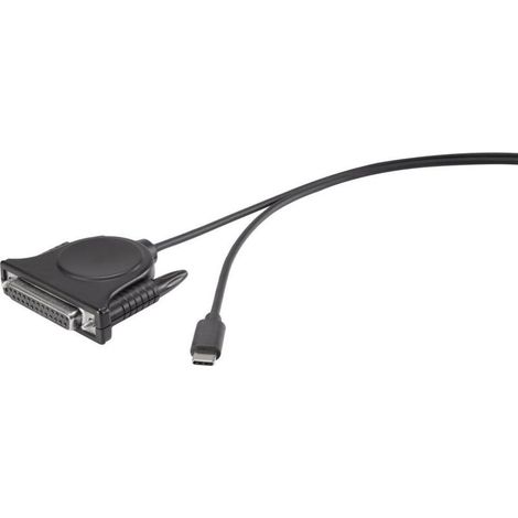 Trywise parallèle Adaptateur [1x USB-C® mâle - 1x SUB-D femelle 25 pôles] 1.80 m X056191 (1/2)
