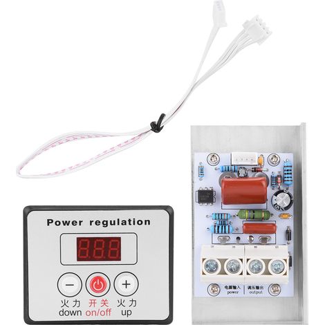 Regolatore di tensione digitale SCR Yctze da 10000 W per corrente alternata 220 V con controllo della velocità e funzione dimmer.