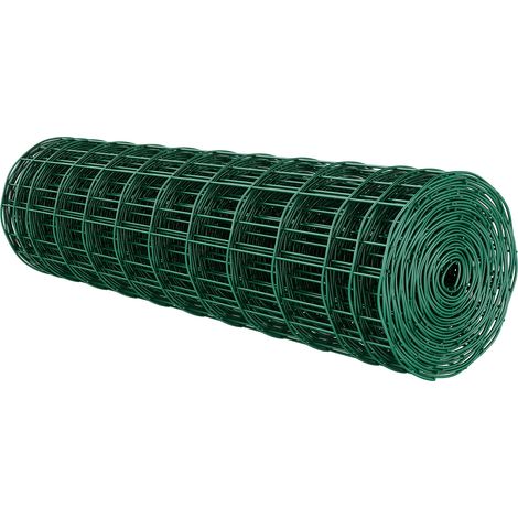 Mophorn Rotolo di rete metallica per recinzione 1 x 20 m, realizzato in filo di acciaio zincato da 2,1 mm, ideale per bovini, suini e pecore. Perfetto per recinti per animali, colore verde.