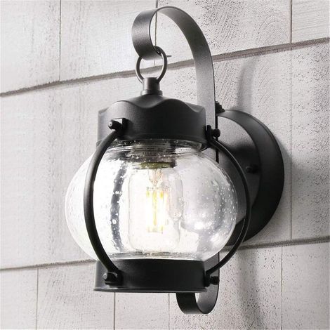 Applique murale extérieure traditionnelle en verre étanche en aluminium E27 pour éclairage extérieur applique murale de couloir Vintage IP44 - RWApplique extérieure (1/5)