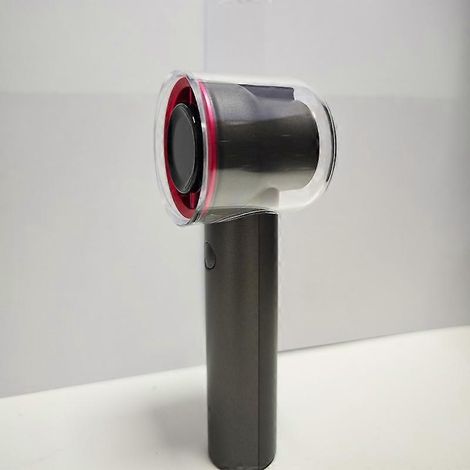 HONORNIC - Petit ventilateur portable à affichage numérique, rechargeable par USB, gris. (1/5)