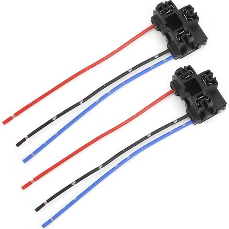 Lot de 2 douilles femelles H4 avec fil de cuivre, résistantes aux hautes températures, prêtes à l'emploi (12 V). (1/5)