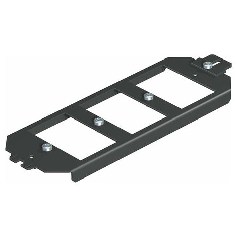 OBO Bettermann Soporte básico para placa de soporte 208x76x12 acero cincado banda negro intenso RAL 9005, 7407840