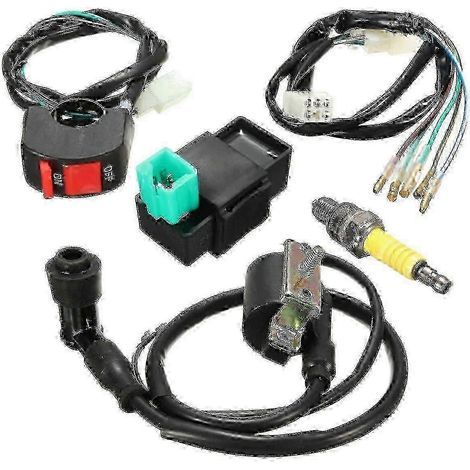 Faisceau électrique pour pit bike 110cc, 125cc et 140cc, coupe-circuit avec bobine et connecteur CDI (1/5)