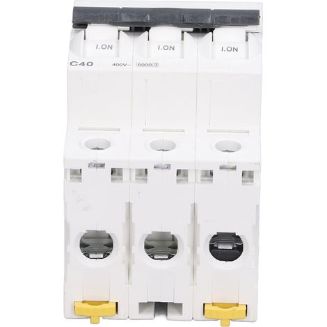 Disjoncteur miniature triphasé 400 V, montage sur rail DIN, protection contre les surcharges basse tension IC65NC40A (40 A) (1/5)