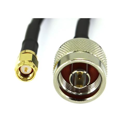 Câble coaxial RS PRO, RG58, Type N, / SMA, 1m, Noir ( Prix pour 1 )