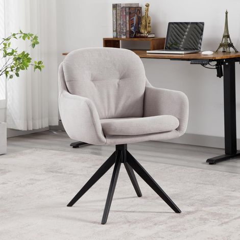 Ergonomischer Chenille Bürostuhl mit Armlehnen in Grau (1/5)