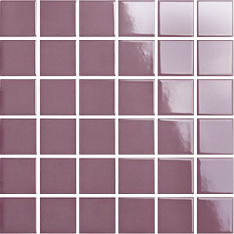 Mosaïque de grès cérame PICCOLO VELVET 5x5cm (finition brillante) -  Mellow mauve - -  359 - Mellow mauve - boîte de 0.93 m2
