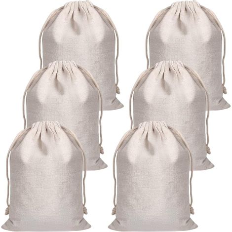 x borsa in tessuto 40 x 30 cm, borsa in tessuto con coulisse, borsa in cotone, borsa regalo, borsa in iuta, borsa per il pane in lino, borsa per gioielli, borsa riutilizzabile per frutta e verdura (1/5)