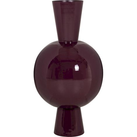 Vase design bordeaux forme organique finition émaillée élégante - bordeaux profond émaillé (1/3)