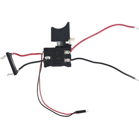 Interrupteur de commande pour perceuse électrique sans fil 7,2 V - 24 V CC 16 A avec gâchette et témoin lumineux intégré. (1/5)