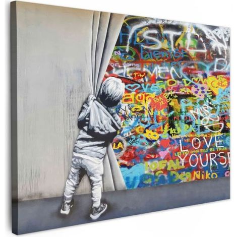 Impression sur Toile 40x30 cm - Décoration Murale Peinture - Motif Art de rue - MuchoWow (1/5)