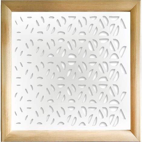 COFFEE - Modules décoratifs en bois et PVC - Dimension : 48x48 cm - Couleur : blanc