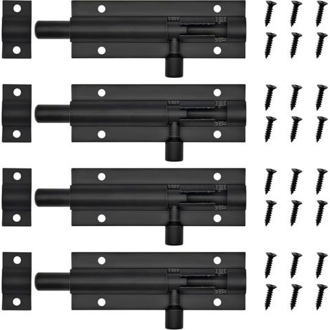 Interior locks, 4 units – Complete set with screws included for bedroom, bathroom and wardrobe doors