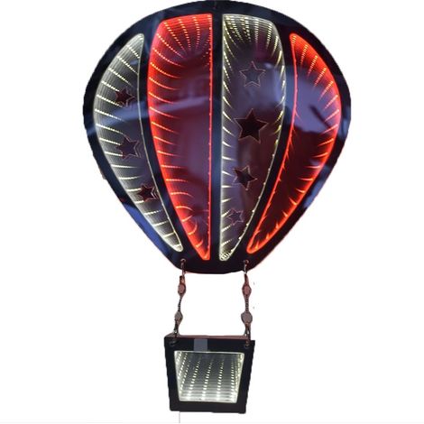 Mongolfiera tridimensionale 3D luminoso luci led cm46 con stella natalizia casa decorazione allestimento effetto spettacolare (1/5)