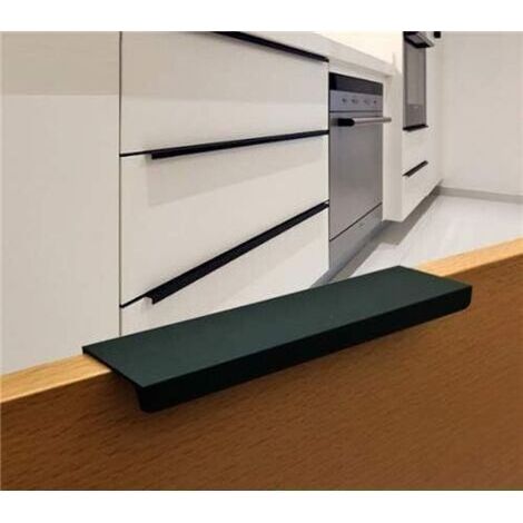 Poignée de barre de quincaillerie d'armoire, poignées d'armoire de cuisine en alliage d'aluminium nickel satiné brossé pour porte et tiroir de placard de salle de bain, paquet de 10 (noir) (lo