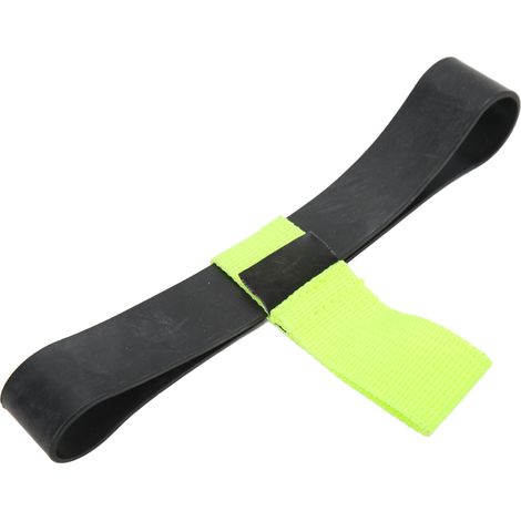 Sangle de fixation pour tuyau de bouteille de plongée KEEP DIVING, en caoutchouc élastique et résistant, pour bouteille de 6 L, vert fluorescent (1/5)