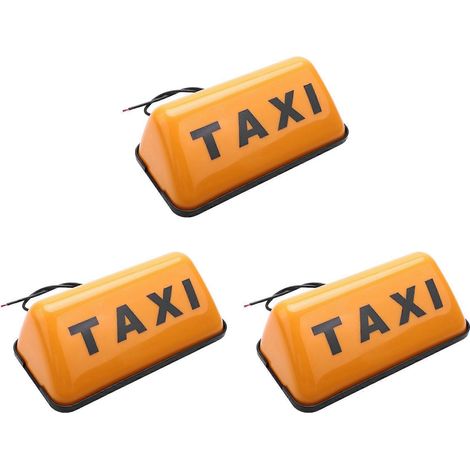 Panneau lumineux LED 3X TAXI pour feux de jour de taxi, 12 V CC, 3 W, pour toit de cabine. (1/5)